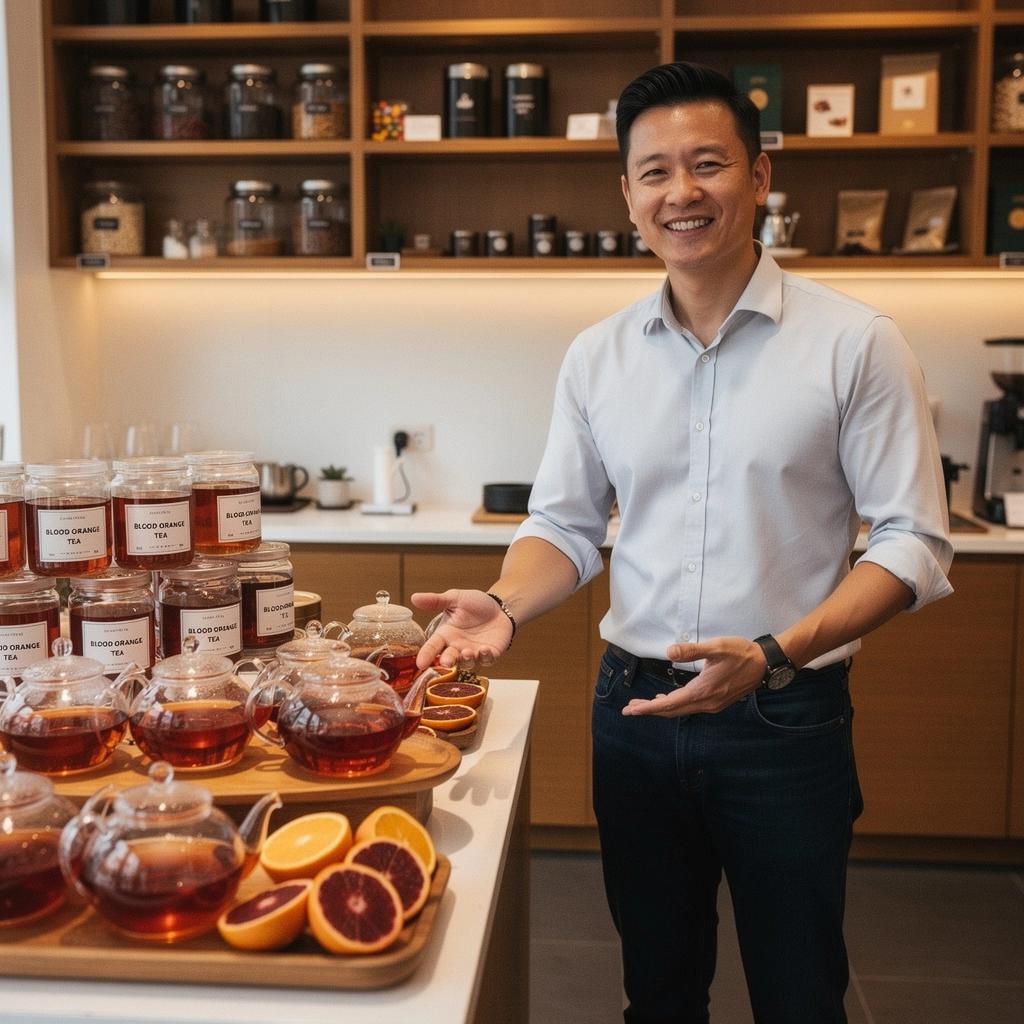 Kellemesen illatos vérnarancs tea, amely csábító ízélményt nyújt minden kortyban.